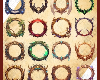 Class Token Frames – Digital Borders for DnD or any fantasy game. Compatible with Foundry VTT, Roll20, and other virtual tabletops.