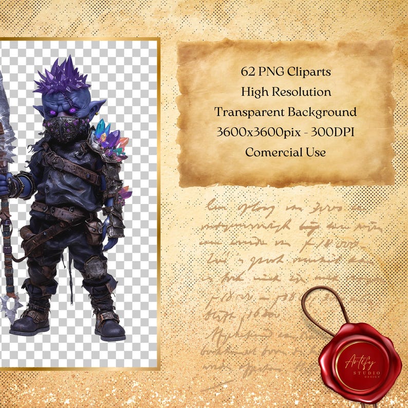 Deep Gnomes – 62 Dark Underground Gnome Cliparts for RPG & TTRPG ...