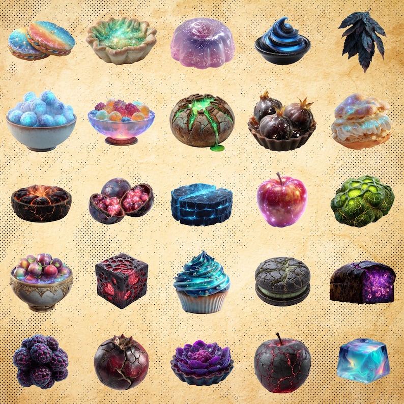 Magic Foods – 69 Enchanted Food Cliparts for RPG & TTRPG , Transparent ...