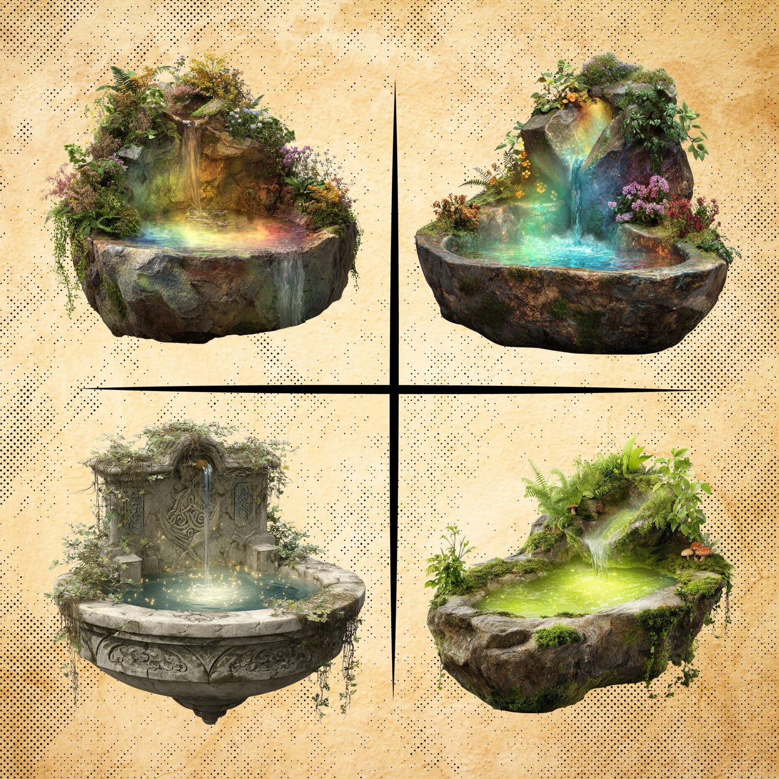 Magical Springs – 24 Fantasy Cliparts for TTRPG & RPG Projects ...