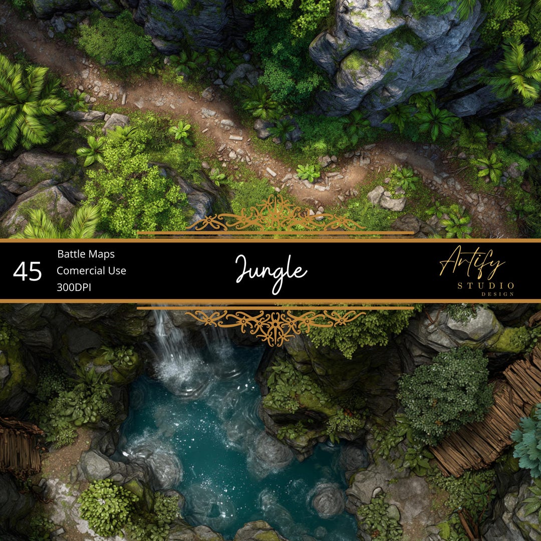 jungle maps map of strings java Images High Quality... Jungle Battle Maps – 45 High-resolution JPG Maps for RPG & TTRPG ...