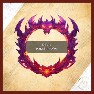 Devil Token Frame  – Digital Border for DnD or anything game. Compatible with Foundry VTT, Roll20, and other virtual tabletops.