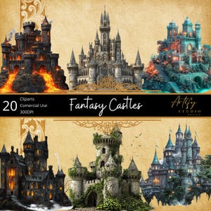 Imágenes prediseñadas de Fantasy Castles RPG, uso comercial, dnd, RPG, PNG, colección de arte y diseño de fantasía, para maestros de juegos y artistas