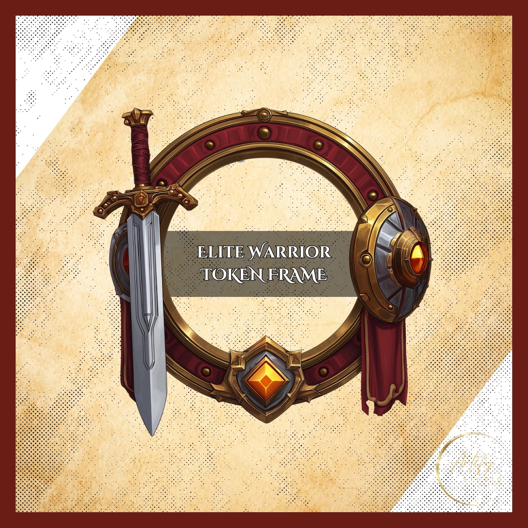 Elite Warrior Token Frame – Digital Border for Dnd or Anything Game ...