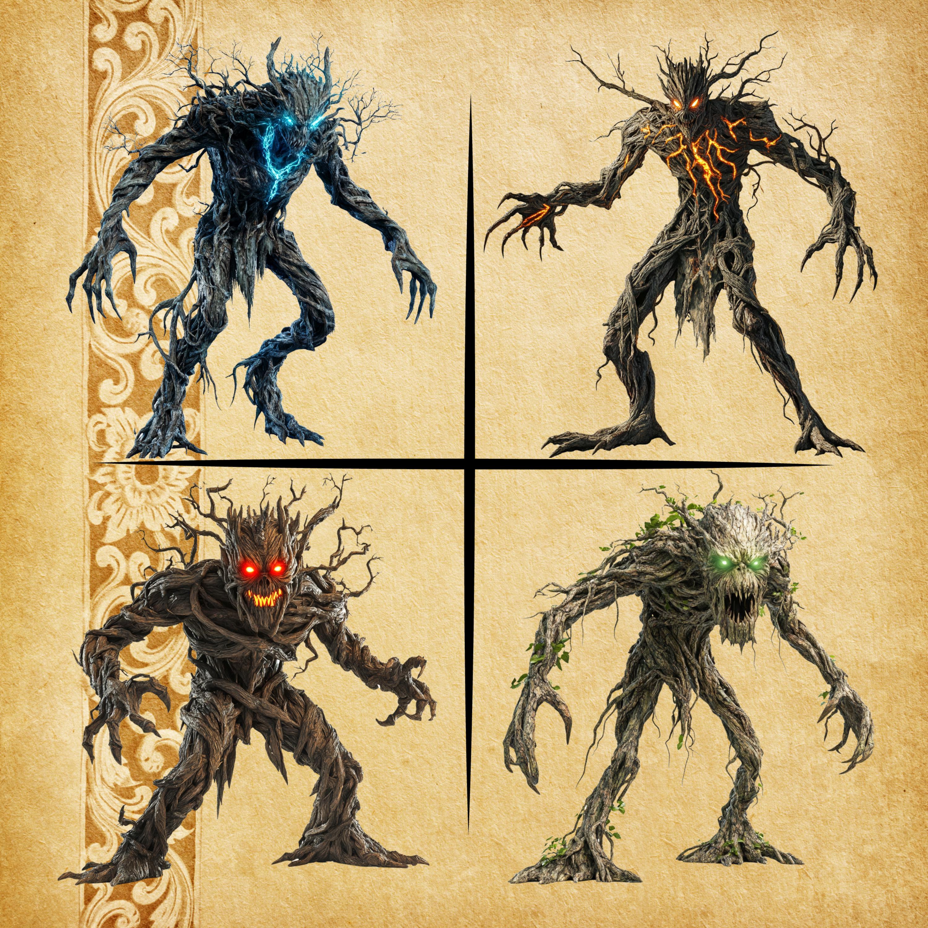 Clipart de dríadas de fantasía: 20 espíritus del bosque malvados y  engañosos para juegos de rol y DND, fondo transparente, uso comercial -  Etsy México, image size:3000x3000