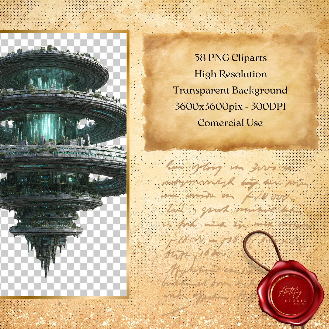 Alien Buildings – 58 Sci-fi Extraterrestrial Architecture Cliparts ...