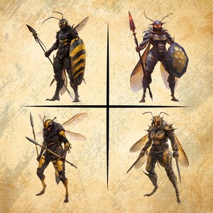 Insectoid Ranger Wasp Warriors – 20 Insectoid Fighters for Fantasy and Sci-fi Settings ...