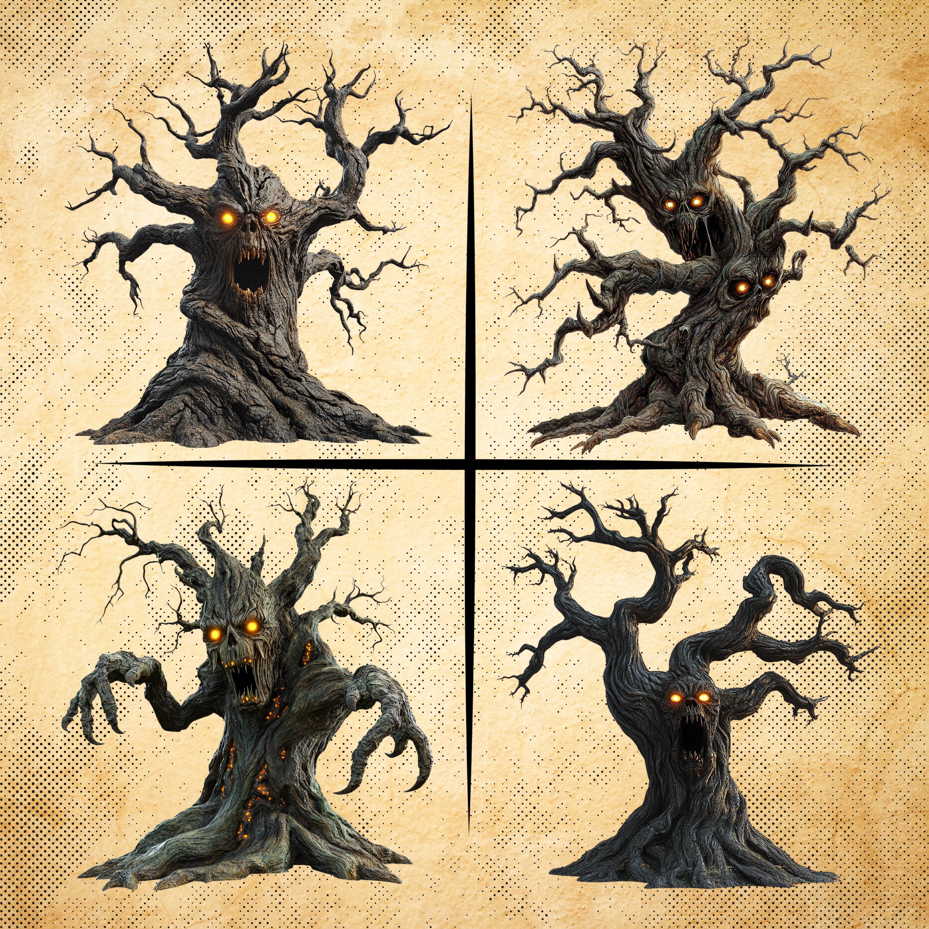 Haunted Trees Cliparts - Etsy