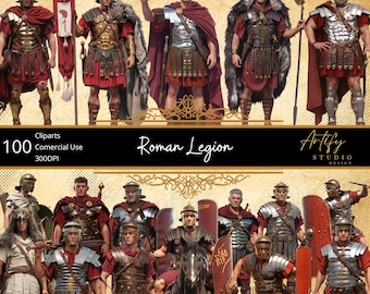Roman Legion Cliparts – 100 Historical Roman Soldiers for TTRPG, RPG & Worldbuilding, Digital Download, Commercial Use