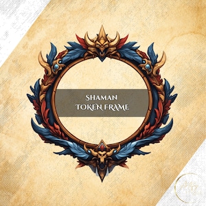Shaman Token Frame – Borda digital para DnD ou qualquer jogo. Compatível com Foundry VTT, Roll20 e outros tabletops virtuais.