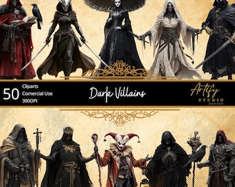 Dark Schurken - Meister des Bösen und der Schatten , Fantasy Cliparts , Kommerzielle Nutzung , Transparenter Hintergrund