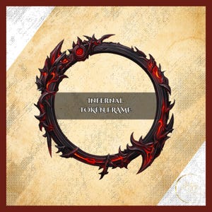 Infernal Token Frame  – Digital Border for DnD or anything game. Compatible with Foundry VTT, Roll20, and other virtual tabletops.