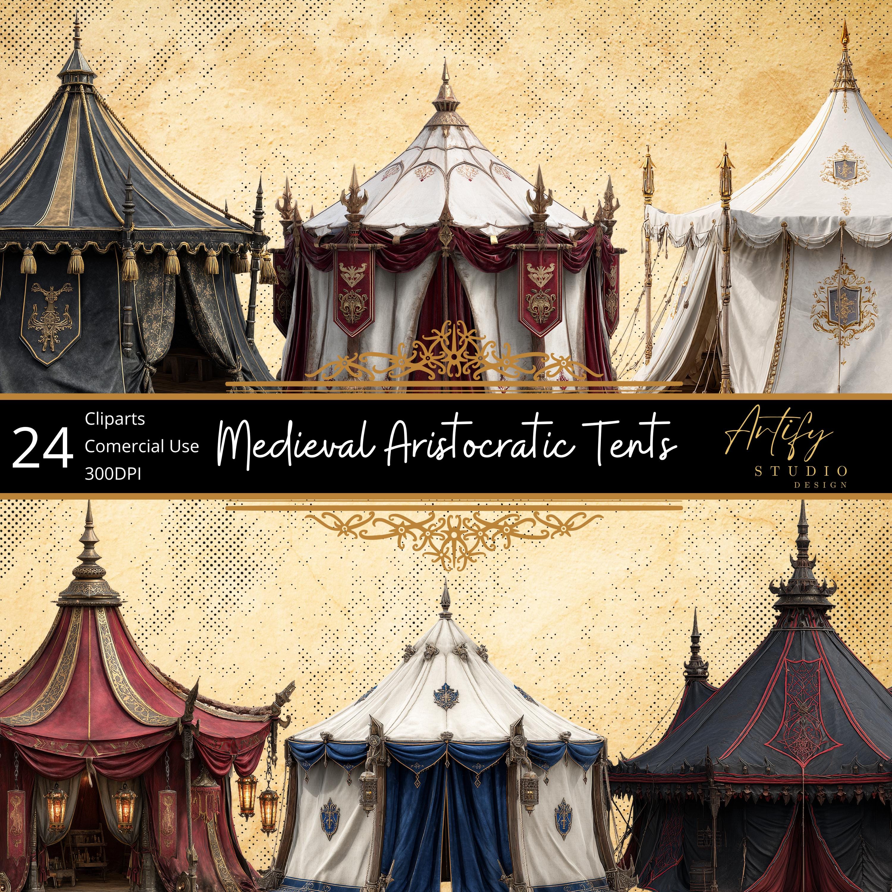 Medieval Aristocratic Tents – 24 Luxurious Noble Encampment 