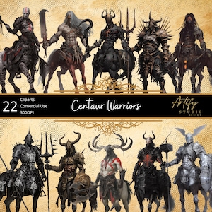 Centaur Warriors - Orgogliosi guardiani della natura selvaggia, clipart fantasy, sfondo trasparente, uso commerciale