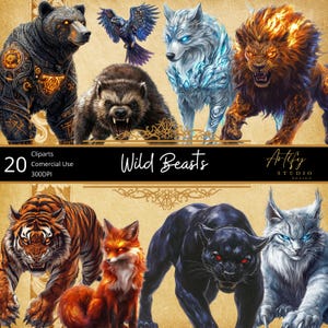 Fantasy RPG Wilde Bestien Cliparts, kommerzielle Nutzung, dnd, RPG, PNG, Sammlung für Fantasy-Kunst und Design, für Spielleiter und Künstler