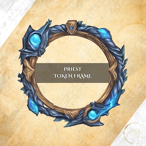 Priest Token Frame – Borda digital para DnD ou qualquer jogo. Compatível com Foundry VTT, Roll20 e outros tabletops virtuais.