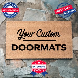 Christmas Custom Welcome Mat, Front Door Mat, Entryway Decor, Coir Doormat, Custom Home Decor, New Home Gift, Custom Gift, Porch Decor