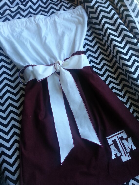 Items similar to Texas A&M Aggies Game Day Strapless Dress on Etsy