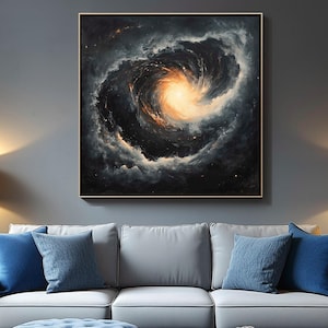 Cosmic Vortex Abstract Art Print - Modern Space-Inspired Wall Decor
