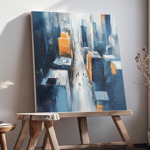 Aerial Cityscape - Abstract Minimalist Urban Art Print