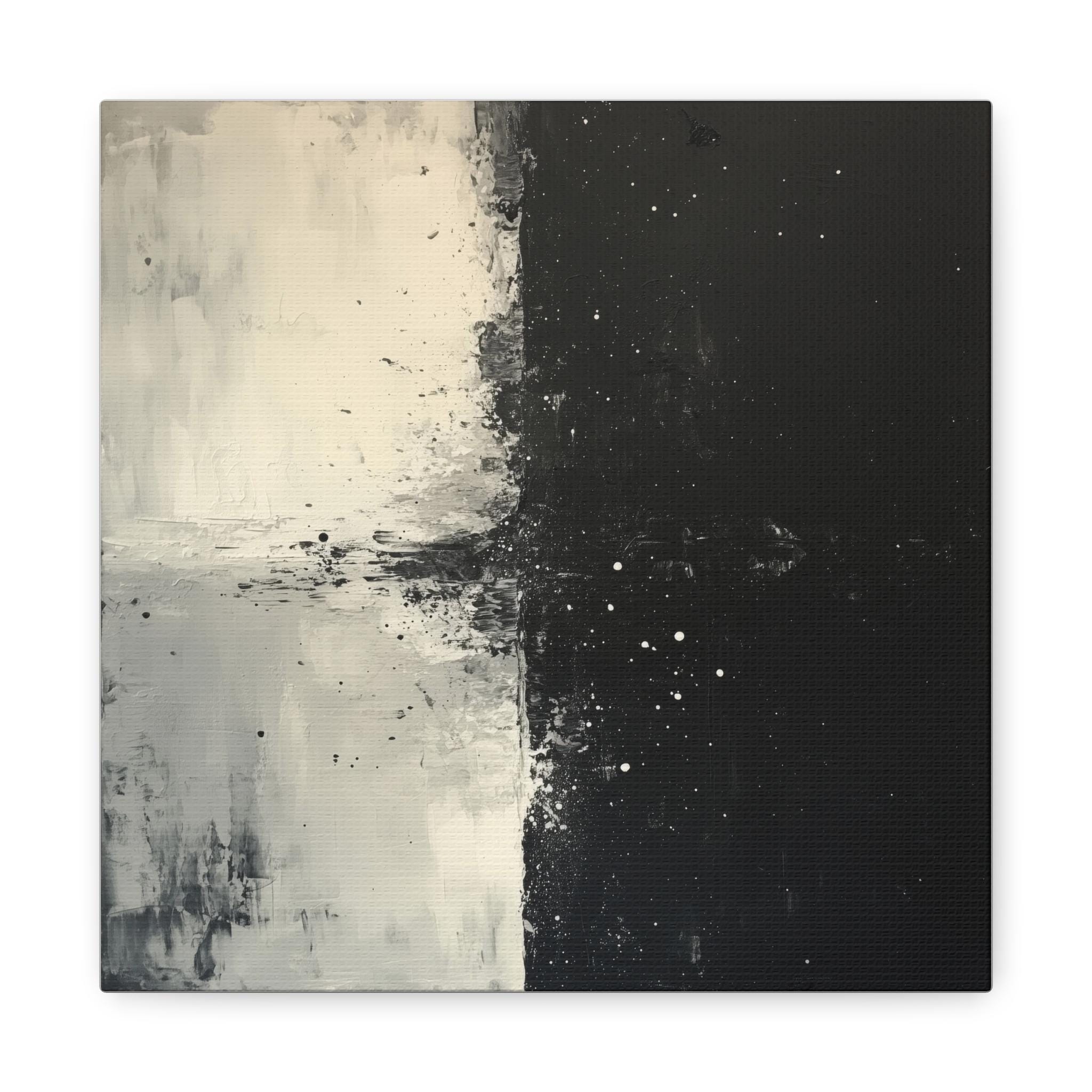 Abstract Black and White Minimalist Art Print Modern Monochrome Wall ...