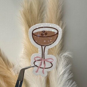 Espresso Martini - Vinyl Sticker, Cute Coffee Stickers | Girly Sticker | Bottle Sticker | Laptop Sticker | Cute Sticker | Kindle Sticker