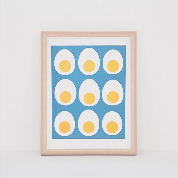 Kitchen art, Egg silkscreen print