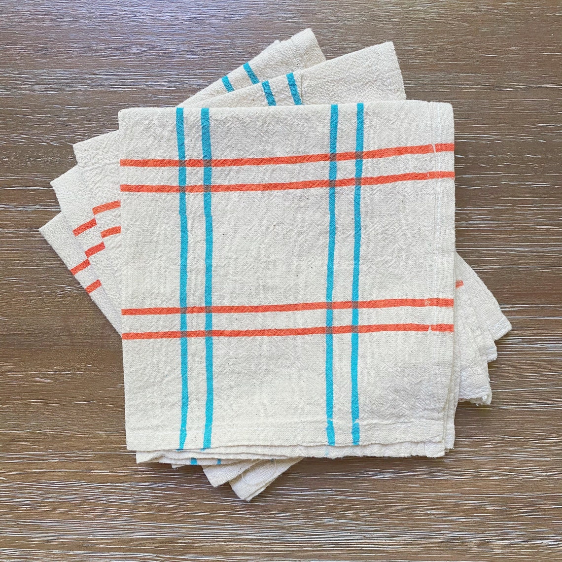 Everyday cloth napkins Set of 4 Hand printed Minimalist Etsy