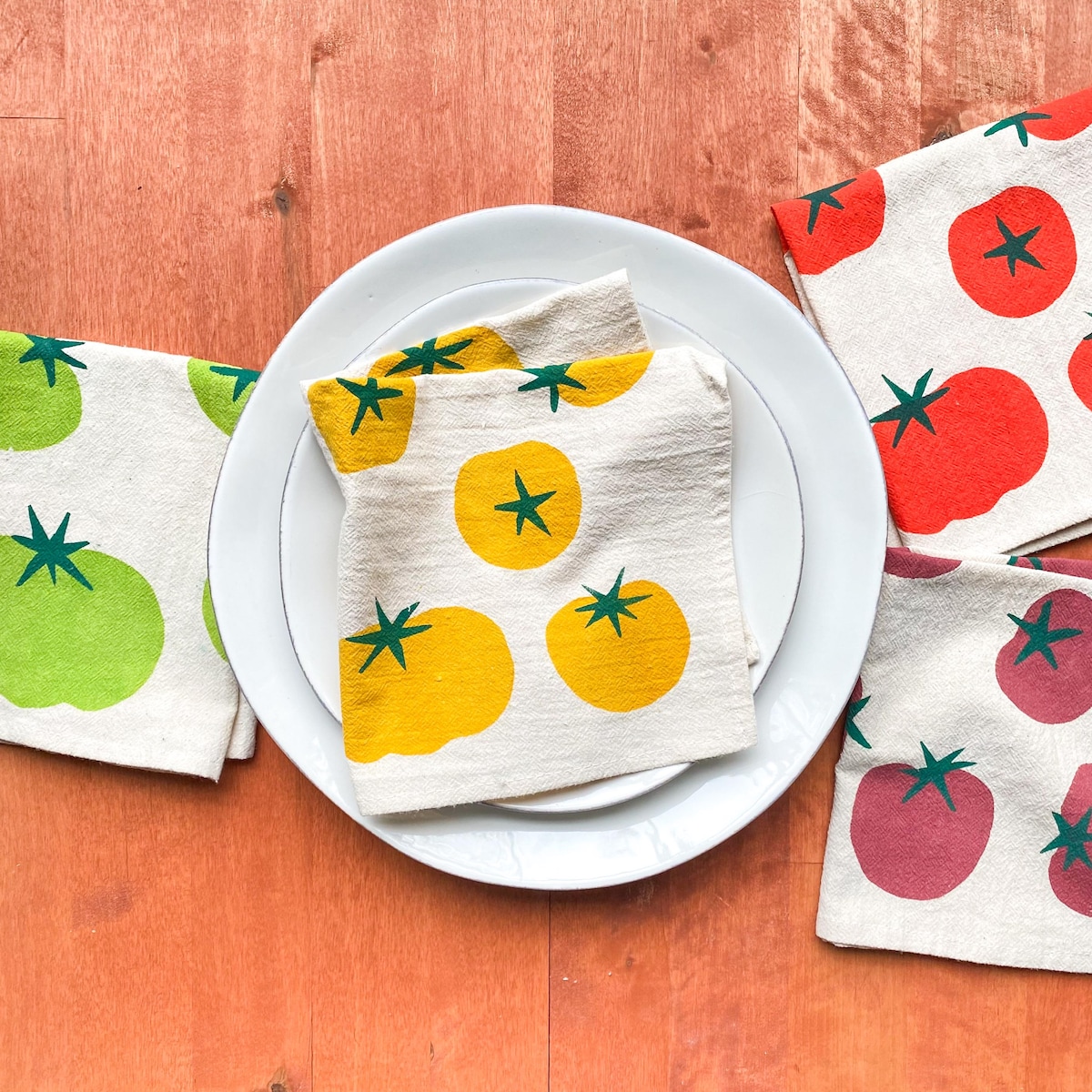 Tomato Print Cotton Cloth Napkins, Set of 4 - Etsy