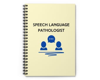 Speech Therapy Spiral Notebook - Ruled Line