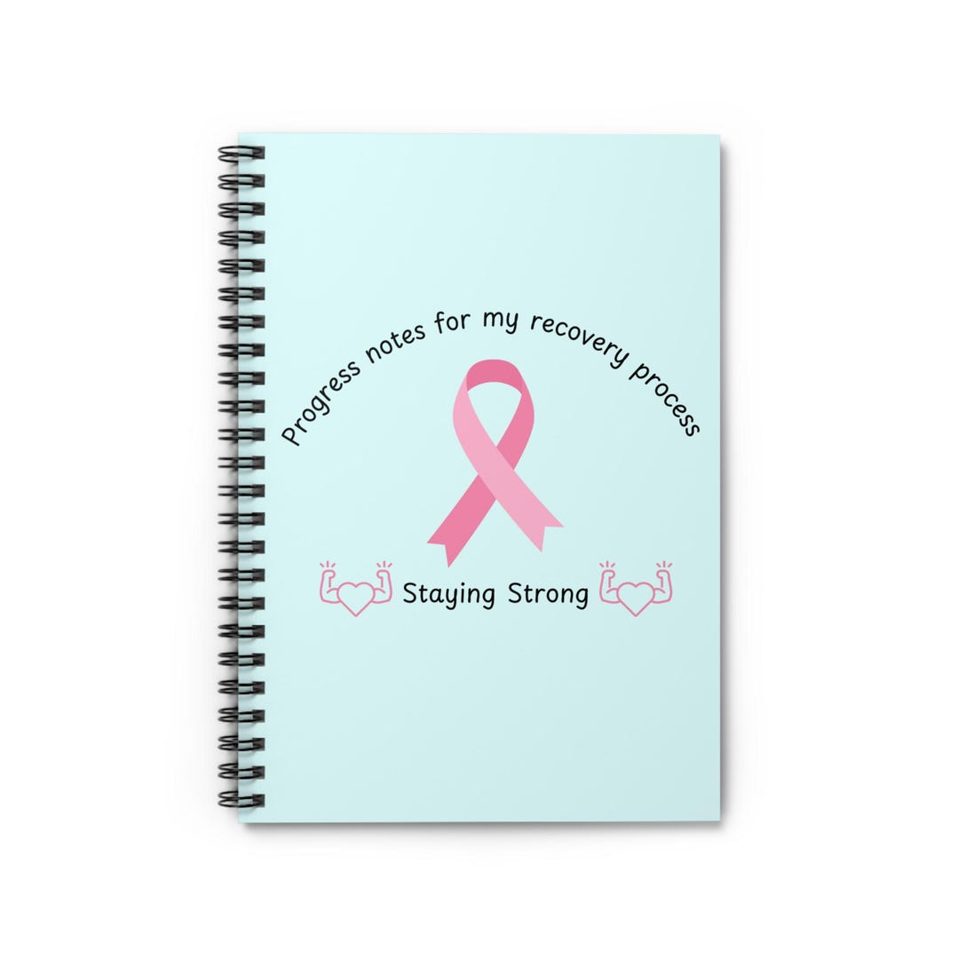 Pink Ribbon Spiral Notebook - Ruled Line - Etsy