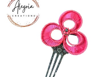 Pink Mauve Flamenco Spanish Hair Combs