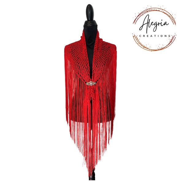 red flamenco shawl