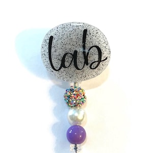 Glitter Lab Beaded Badge Reel