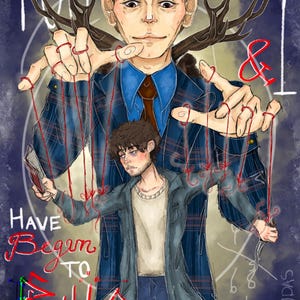 Impression d&#39;art originale Hannibal et Will