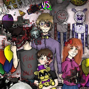 Afton Family Portrait FNAF/Five Nights At Freddy’s Art Print