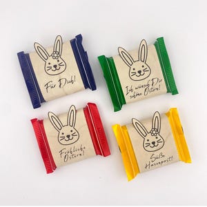 Print template for a Ritter Sport Mini Easter gift, a small token of appreciation for chocolate | DIY Easter gift, PDF download