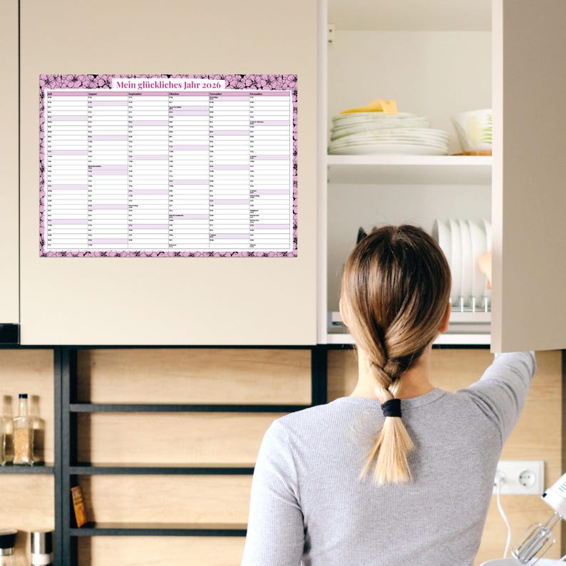Jahreskalender 2026 A4 & A3 zum Ausdrucken | Wandkalender