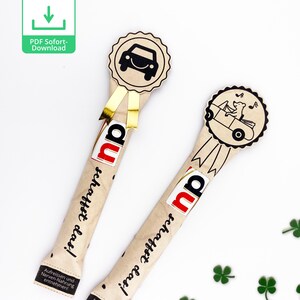 Print sjabloon duplo banderol cadeau motivatie rijbewijs examen aanmoediging | pdf sjabloon knutselsjabloon DIY rijexamen cadeau-idee