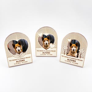 Laser Datei svg Bilderrahmen personalisiert Tier Portrait Erinnerung Tod Trauer Abschied Hund Katze Deko Andenken Lasercut Dekoration