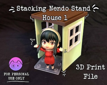 Stacking Nendo Stand - House Style 1 (.STL File)