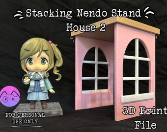 Stacking Nendo Stand - House Style 2 (.STL File)