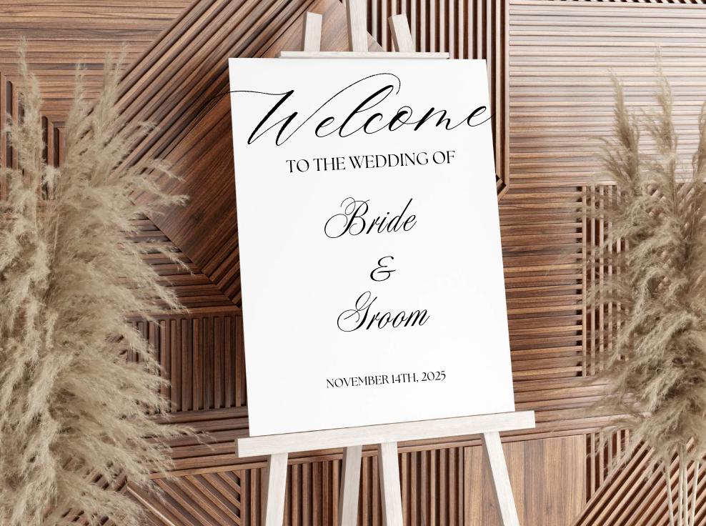 Welcome Wedding Sign, Editable Ceremony Sign, Printable Wedding Sign ...