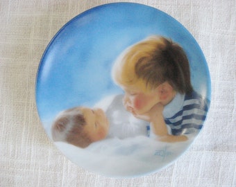 Zolan "Brotherly Love" Dish / Vintage Miniature Plate / Pemberton & Oakes 1991 / Collectible in Original Box