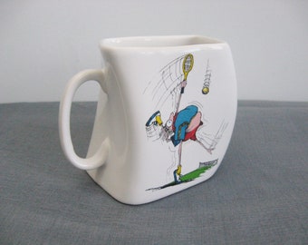 Tennis Mug Twisted /  The Results of Over-Serve / Funny Coffee Cup / Comic Mug / Valentine's Day