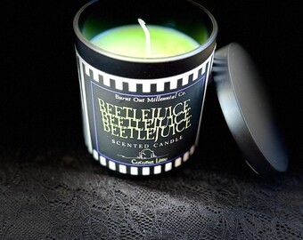 Beetlejuice Inspired Candle