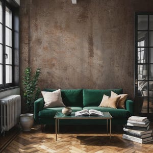 Tapeta z teksturą betonu przemysłowego, fototapeta w stylu loft, rustykalna tapeta z efektem brązowego cementu do salonu lub biura
