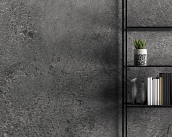 Papel pintado con textura de hormigón gris: Mural de pared autoadhesivo moderno para loft