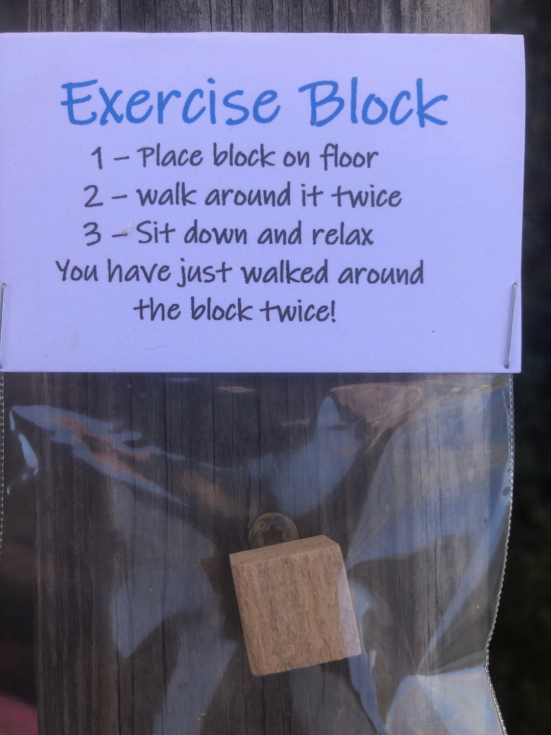 Exercise Block Gag Gift Etsy