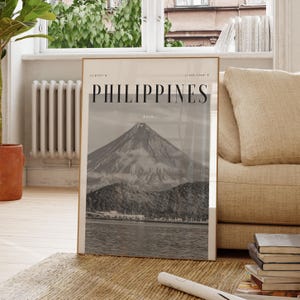 Philippinen Asien, modernes Reise Wand Kunst Design, schwarz und weiß Kunstdruck, Wanderlust Decor, Home Office Decor